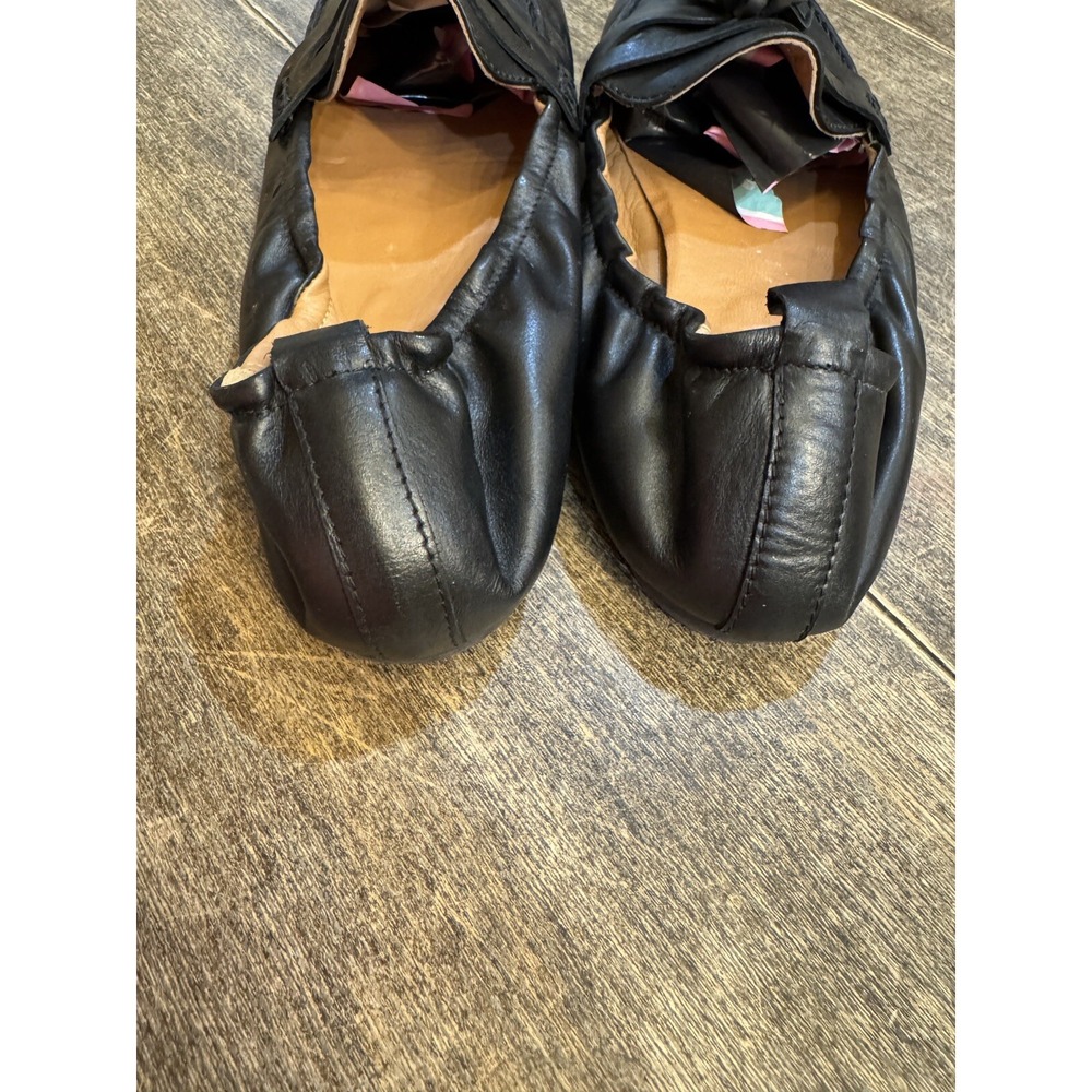 AQUATALIA Journee Tassel Black Leather Loafer Flats Shoes 9.5 Ballet Back - Picture 3 of 10